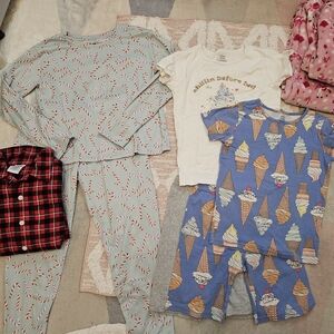 Candy Cane and Ice Cream Kids Pajama Set